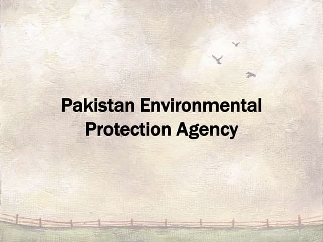 Pakistan Environmental Protection Agency